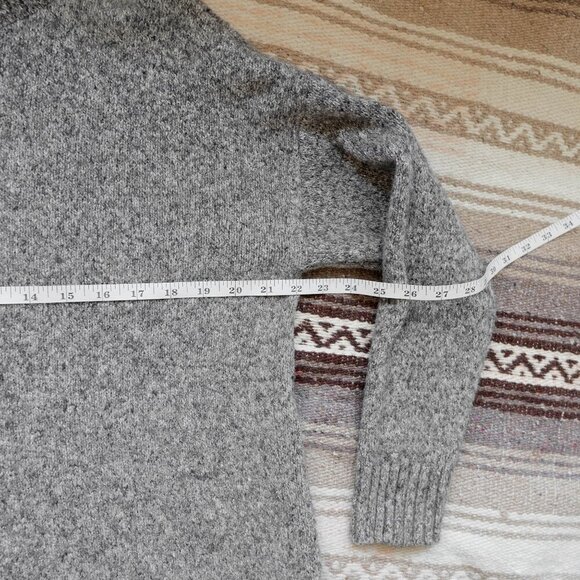 Old Navy Gray Chunky Knit Sweater M | Cowl Neck Turtleneck Pullover Oversized - Picture 6 of 7